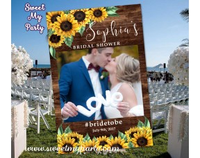 Sunflowers Wedding photo booth props frame,Sunflowers Bridal Shower photo booth props frame,(44w)